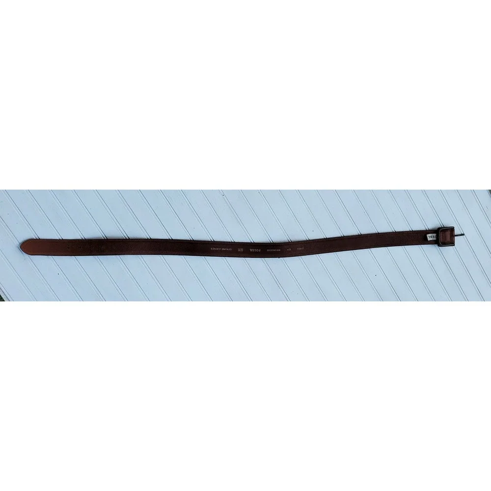 Fossil Mens Brown Genuine Leather Belt Size 36 MB139622236 Preppy Casual